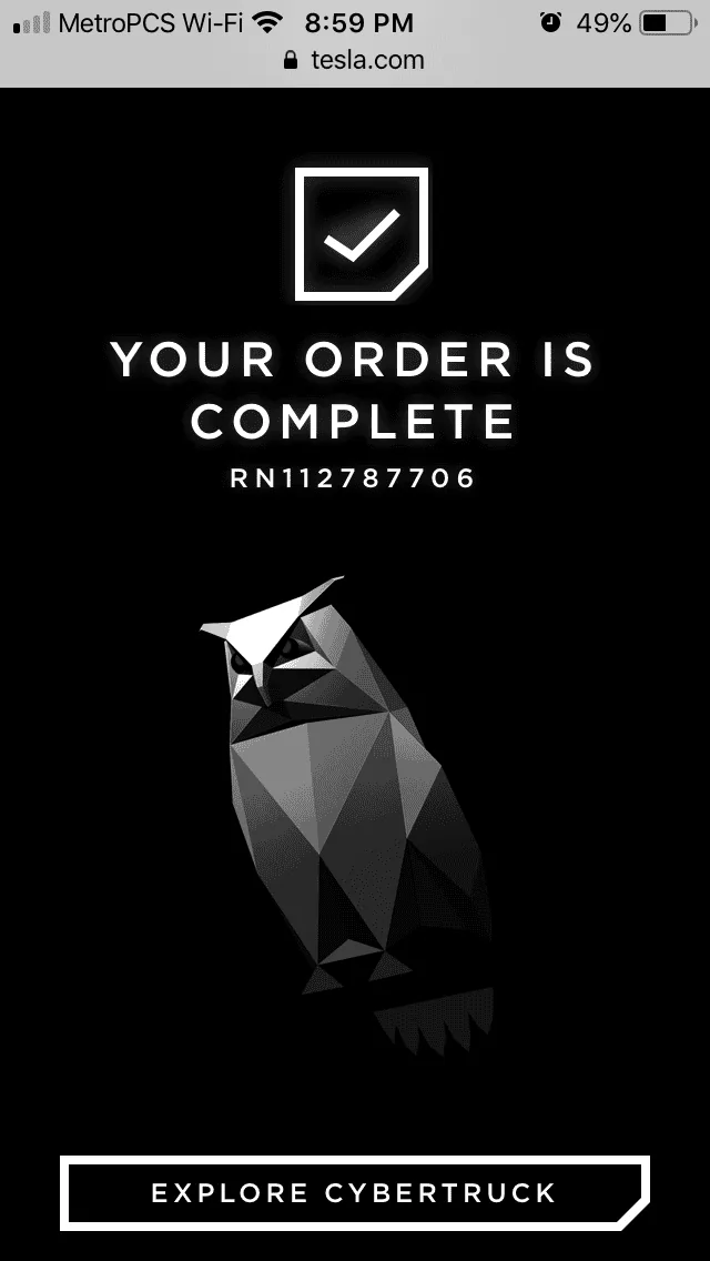 Tesla Cybertruck Post your Cybertruck preorder reservation number! 507D16C2-20CF-4383-8B56-4CA2DF8EDD1C