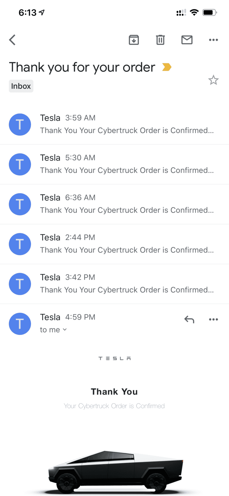 Tesla Cybertruck Post your Cybertruck preorder reservation number! 22C53B4A-ABC1-4D5E-900B-186CA7FB29A2