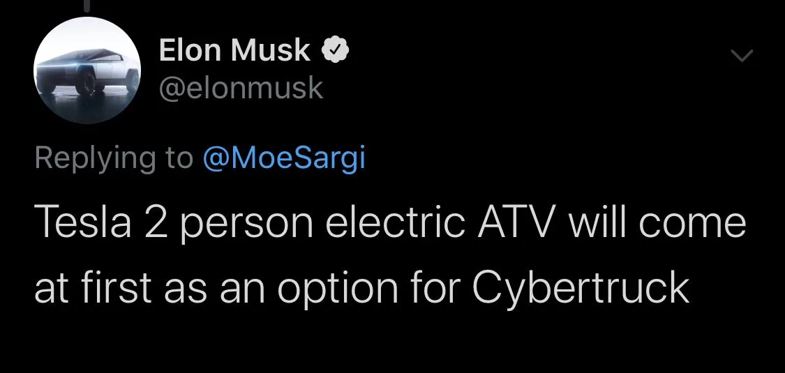 Tesla Cybertruck Possible configurations CD4BB05D-91C6-453B-A6C5-E46F2ED75BA9