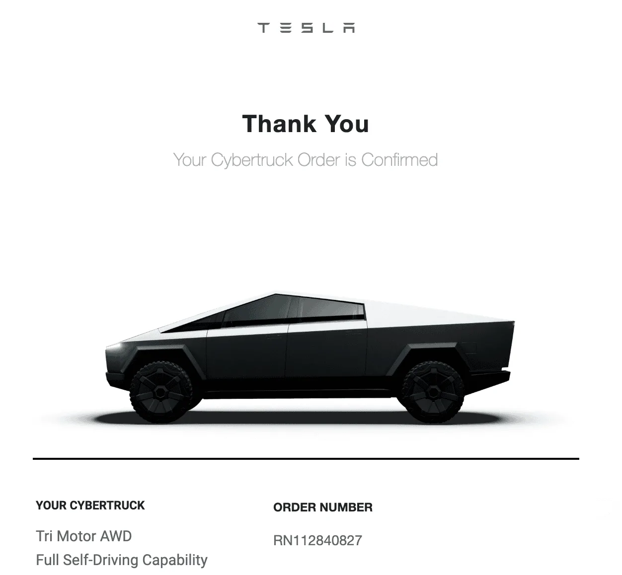 Tesla Cybertruck Post your Cybertruck preorder reservation number! Cybertruck Order