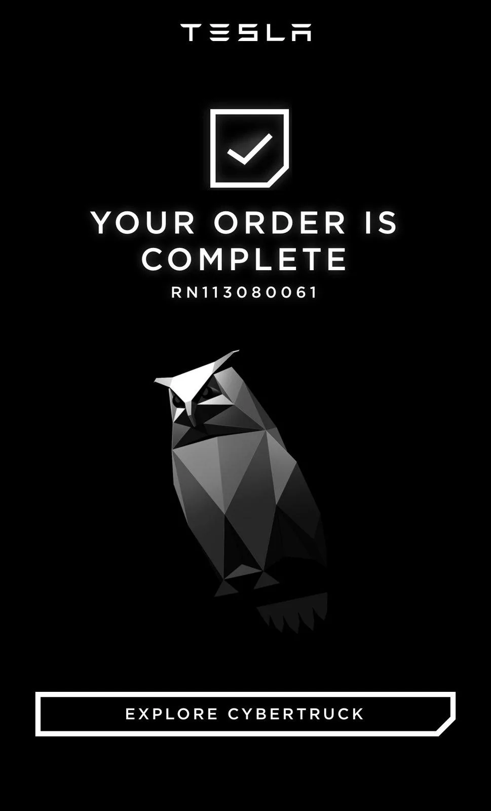 Tesla Cybertruck Post your Cybertruck preorder reservation number! 5D0E0EA5-1E7C-4C6E-8F53-32692A48788B