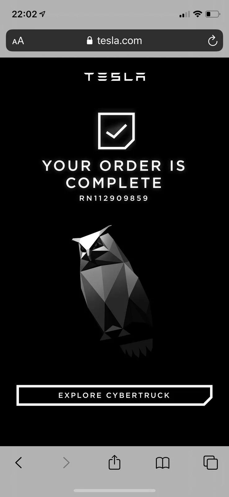 Tesla Cybertruck Post your Cybertruck preorder reservation number! DE6E8ADC-D206-4A0D-B55E-DFFF1E8C7F2F