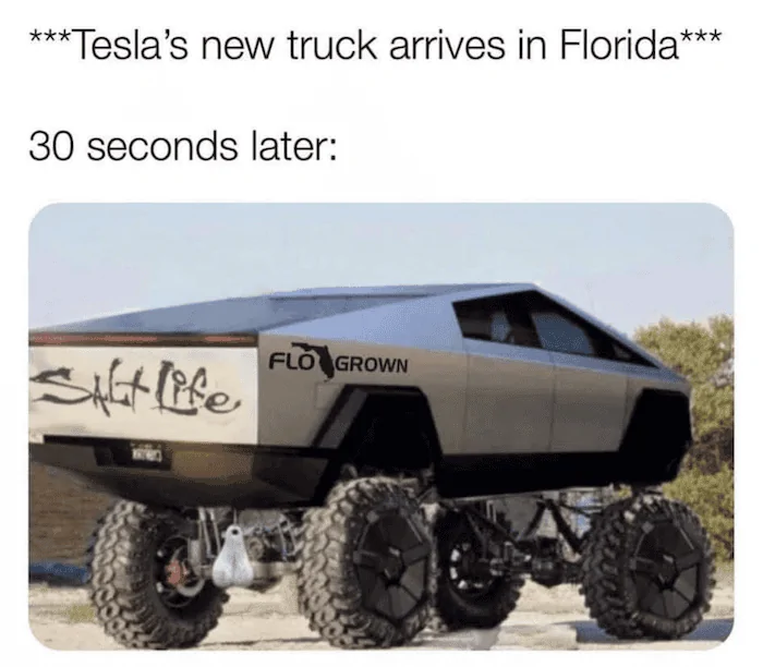 Tesla Cybertruck Funny Cybertruck memes, images, videos 🤣 Lifted Cybertruck