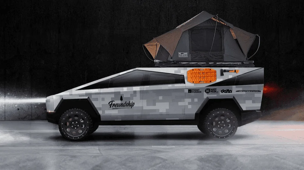 Tesla Cybertruck Cybertruck renderings and creations Cybertruck camper tent