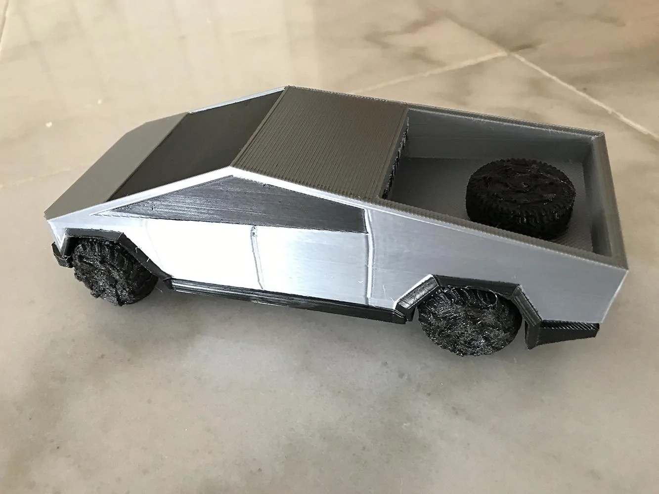 Tesla Cybertruck 3D Cyber Truck CyberTrk 3D w spare sm