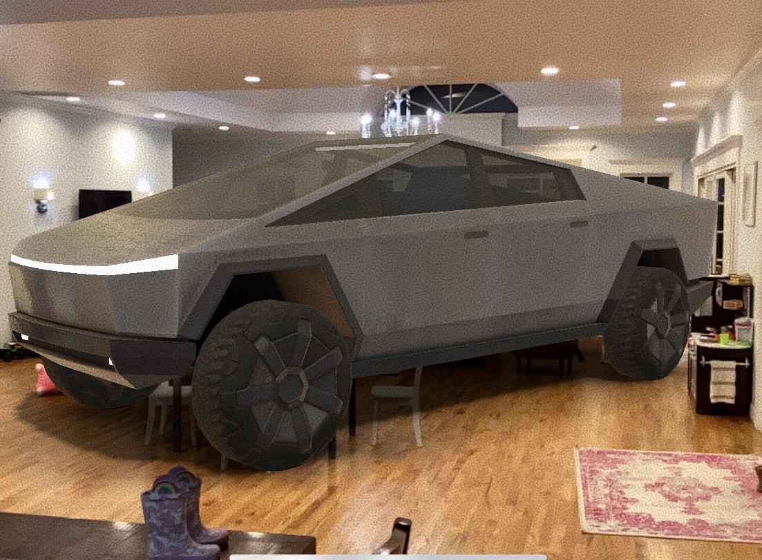 Tesla Cybertruck Augmented reality app visualizes if Cybertruck fits in your garage (or anywhere else) E7468ECA-BBC5-4C07-B2B1-4A71CED1A7E5