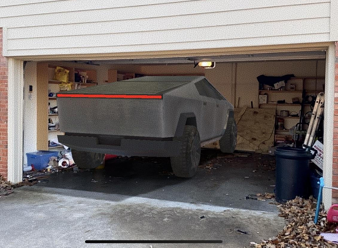 Tesla Cybertruck Augmented reality app visualizes if Cybertruck fits in your garage (or anywhere else) B9042A07-4BB0-4A1F-ACC2-A6F5824DE569