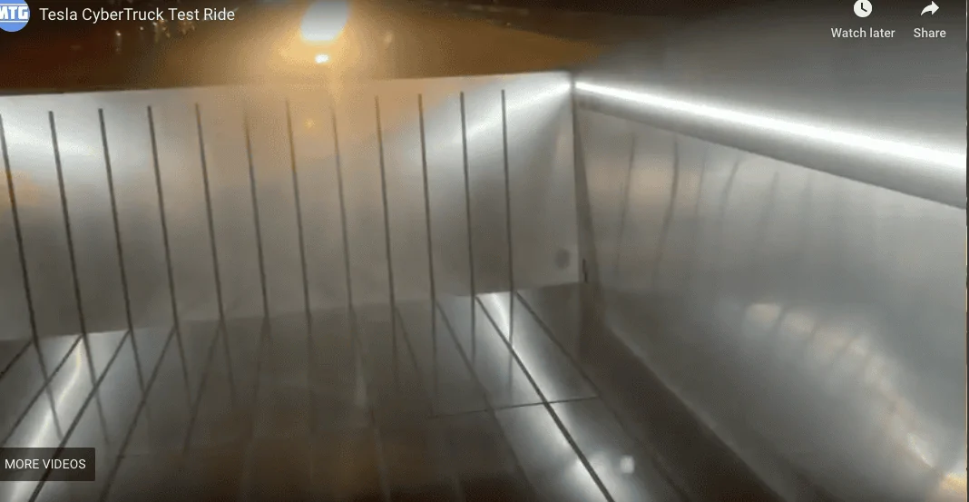 Tesla Cybertruck Cybertruck test ride videos CYBRTRK_bed_wheelarch