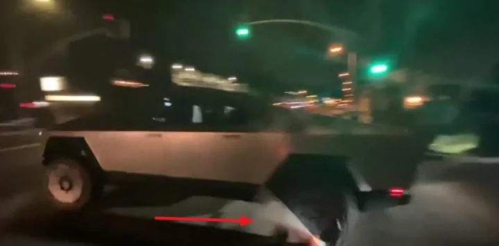 Tesla Cybertruck TMZ video: Musk drives the Cybertruck Cyber Truck First Accident