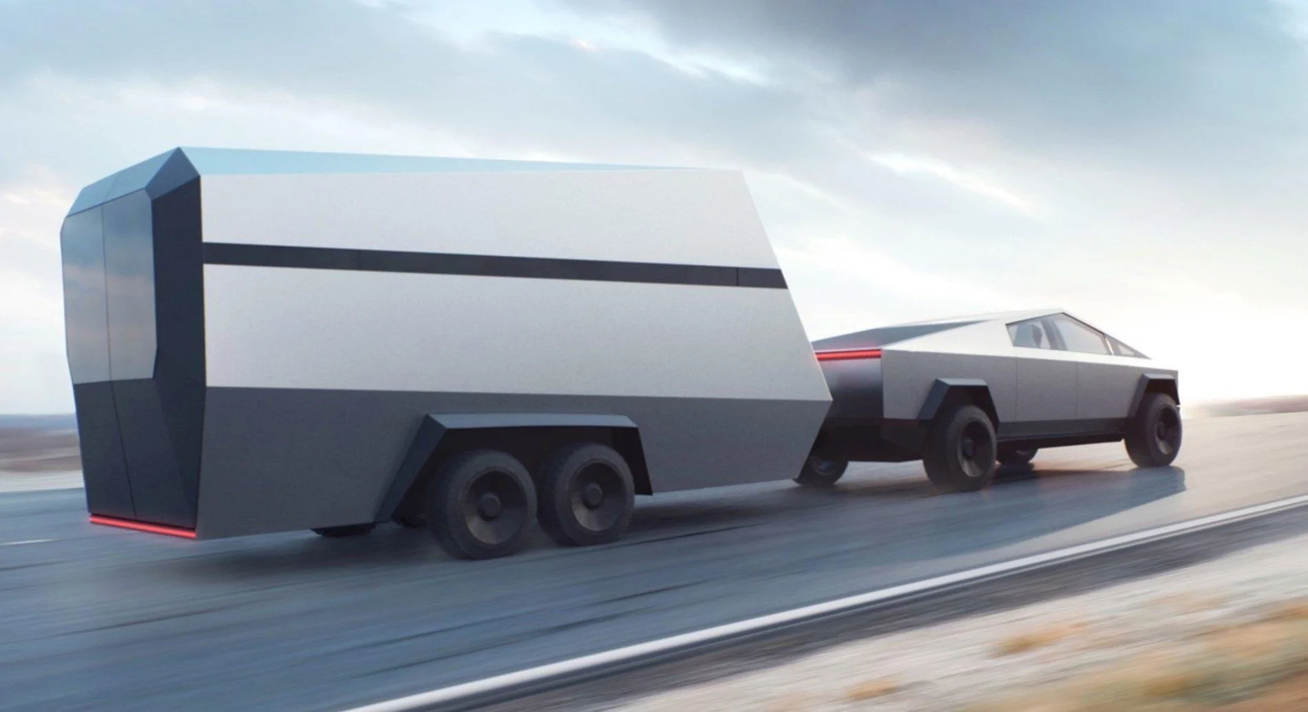 Tesla Cybertruck 3D Cyber Trailer cyber trailer Trk