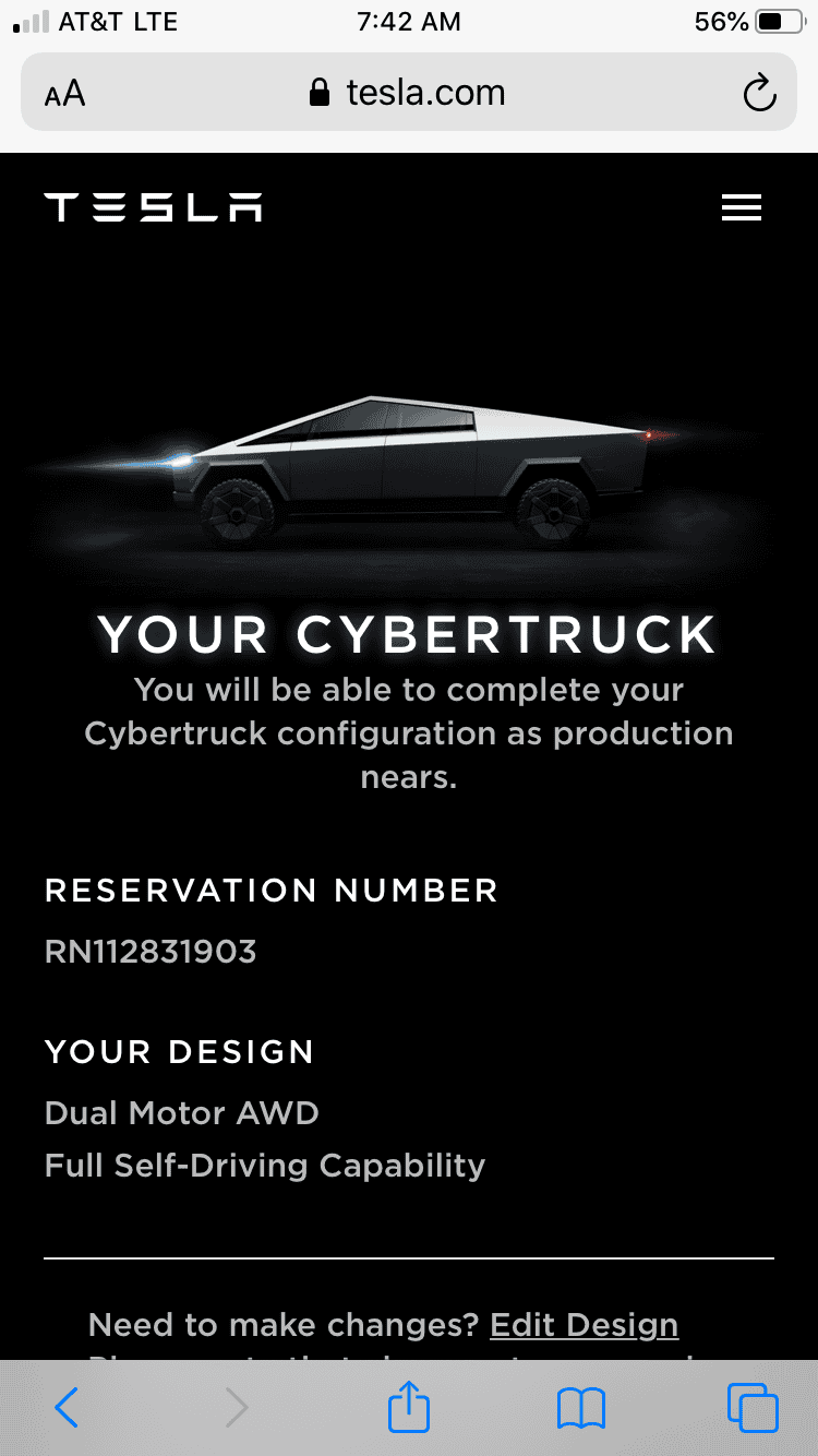 Tesla Cybertruck Post your Cybertruck preorder reservation number! 2874E69E-FDC5-49F9-B727-9414AD5D6CD8