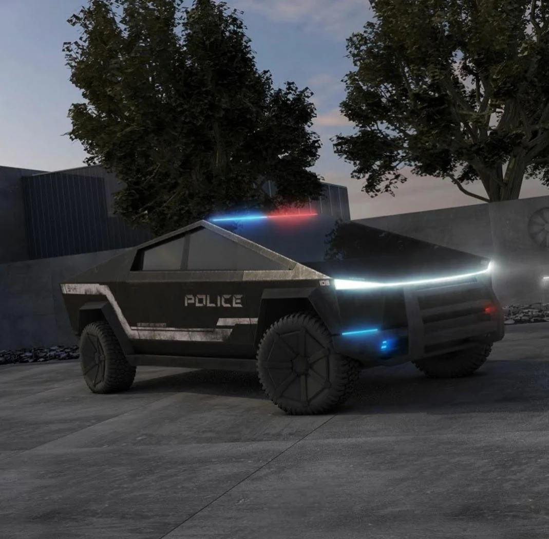 Tesla Cybertruck Cybertruck renderings and creations Police Cybertruck 1