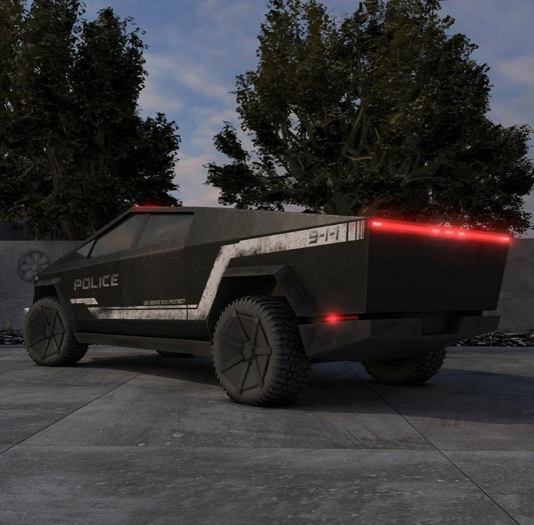 Tesla Cybertruck Cybertruck renderings and creations Police Cybertruck 2