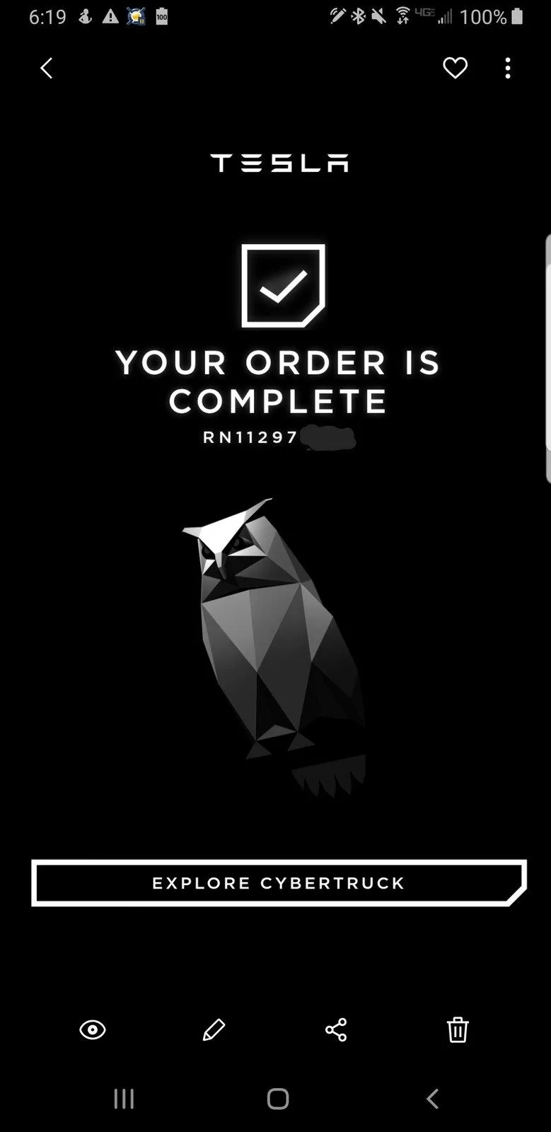 Tesla Cybertruck Post your Cybertruck preorder reservation number! Screenshot_20191210-182005_Gallery