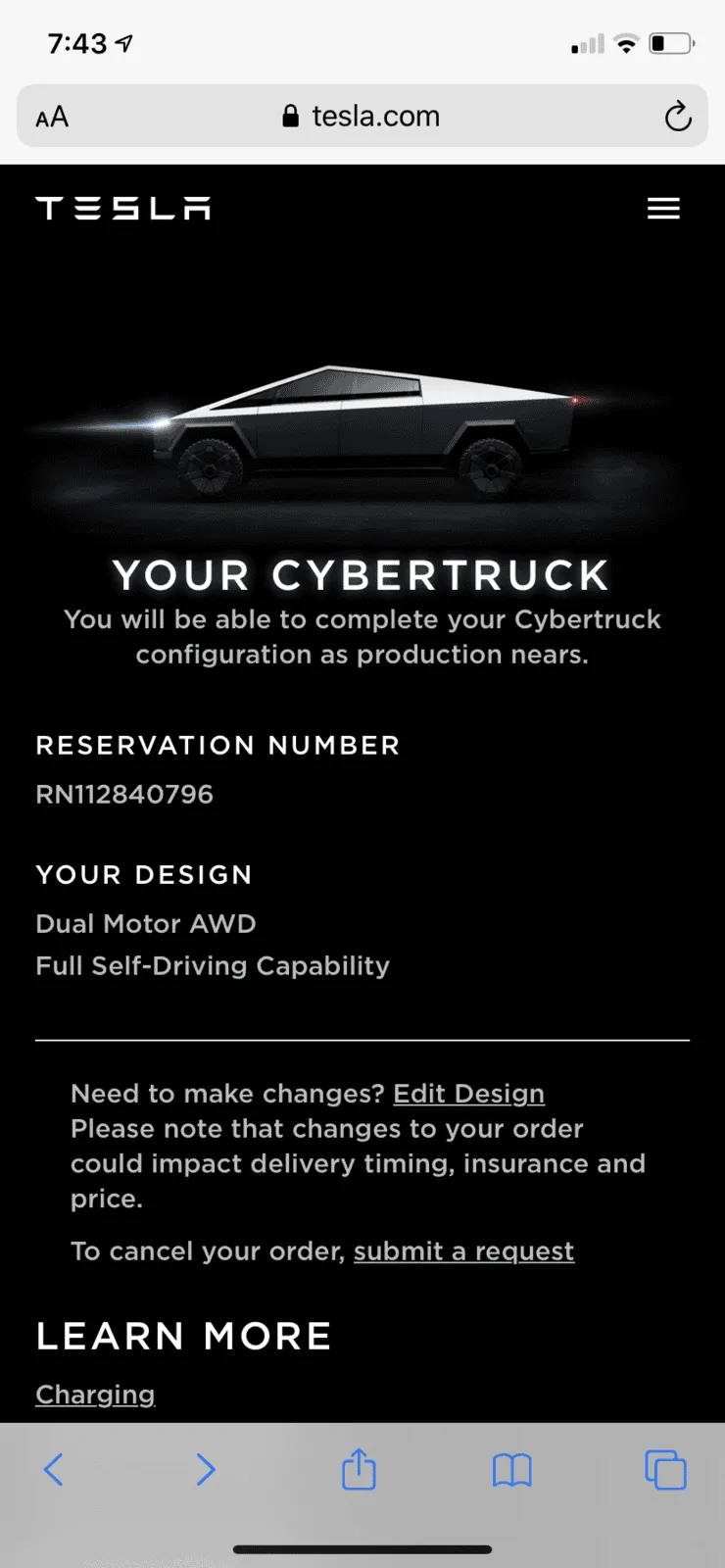 Tesla Cybertruck Post your Cybertruck preorder reservation number! 31283A49-4280-4812-B47F-F2F07195DC6D