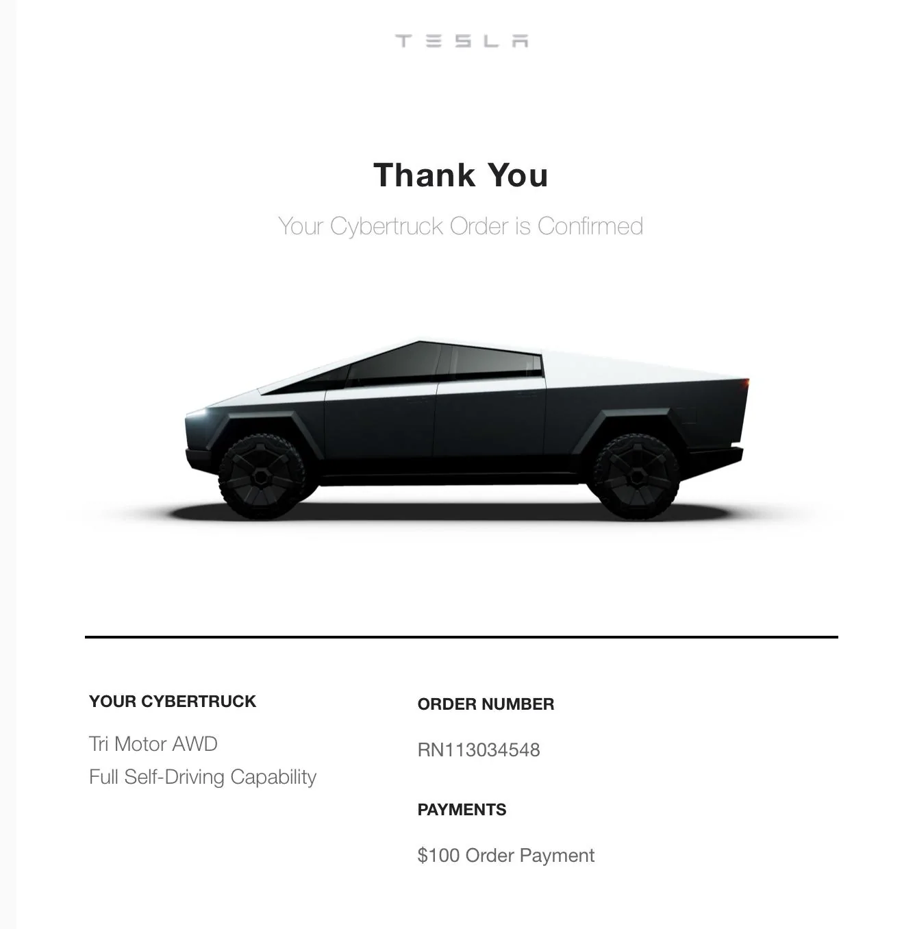 Tesla Cybertruck Post your Cybertruck preorder reservation number! 1576793555333