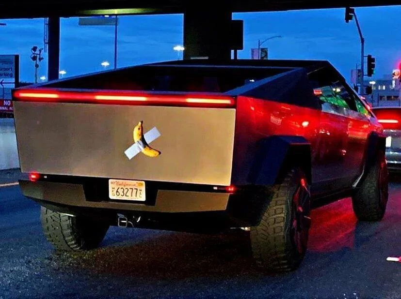 Tesla Cybertruck Cybertruck tweets by Musk Cybertruck Banana Art in Motion