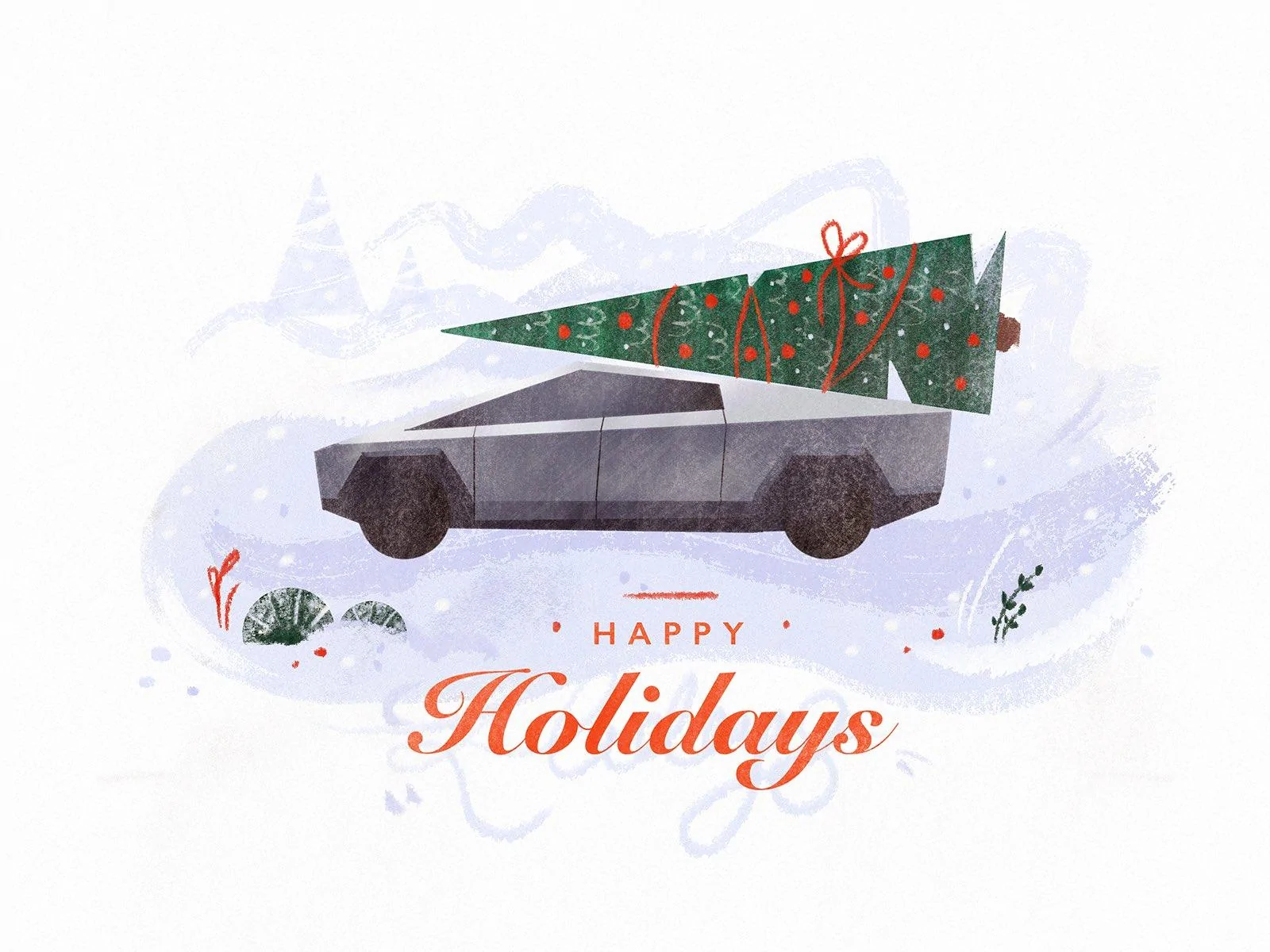 Tesla Cybertruck Happy Holidays to Our Cybertruck Owners Club Community! Cybertruck-Happy-Holidays