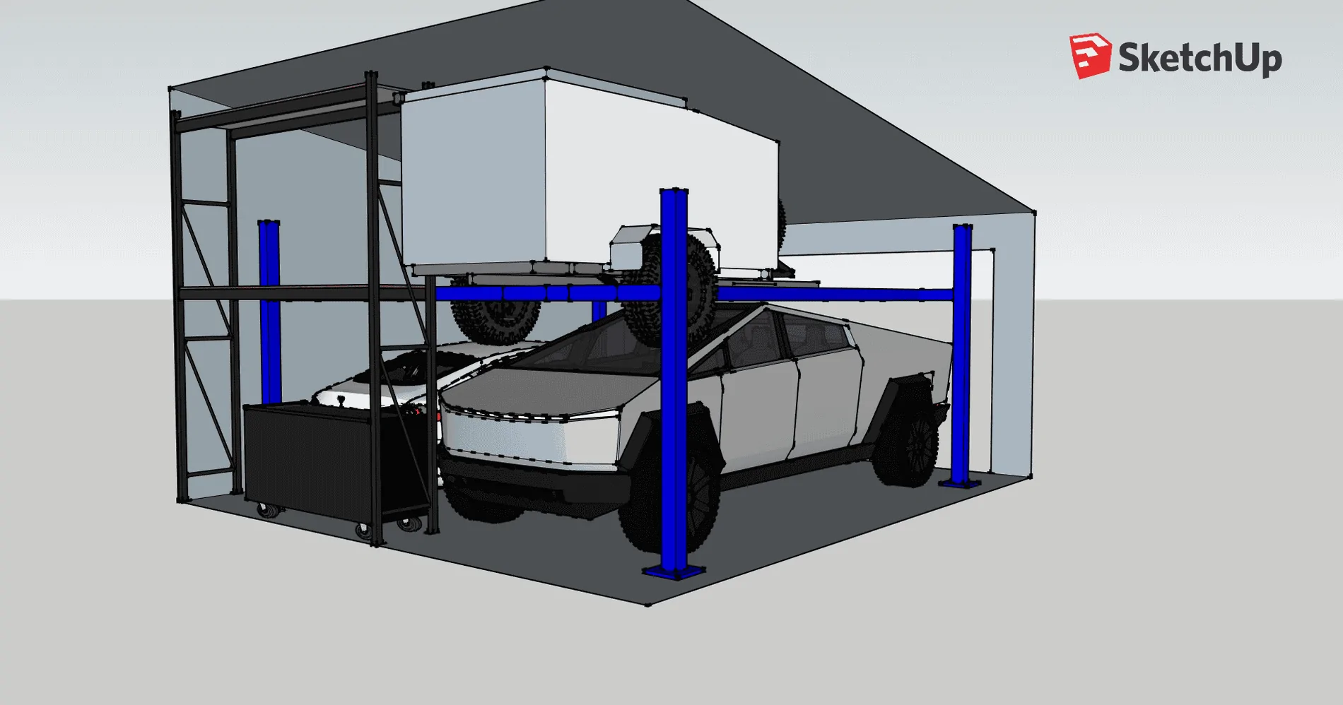 Tesla Cybertruck Augmented reality app visualizes if Cybertruck fits in your garage (or anywhere else) garag