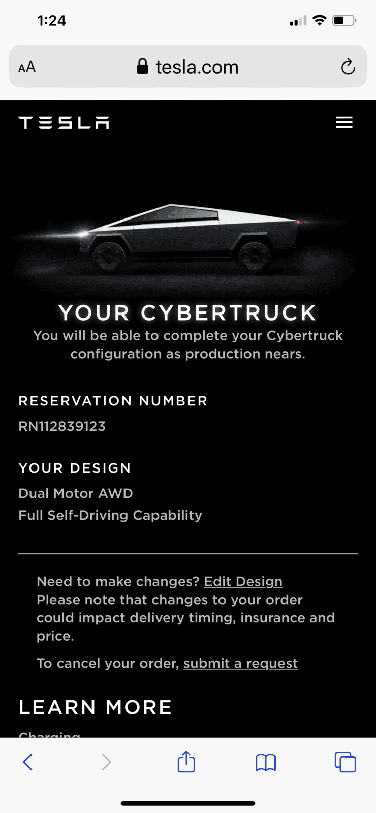 Tesla Cybertruck Post your Cybertruck preorder reservation number! AB6282FF-98B3-4673-A710-7D5E66CA07EC