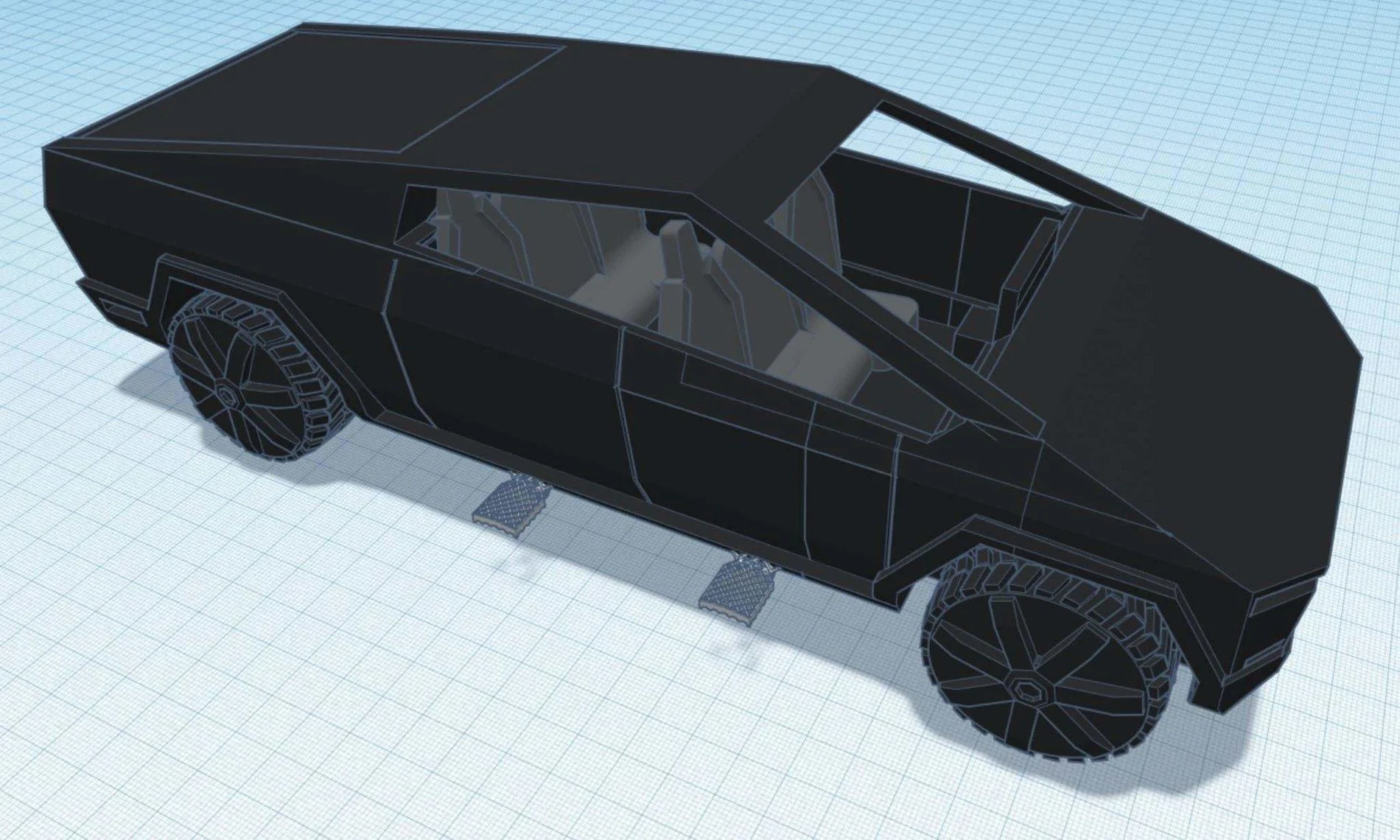 Tesla Cybertruck Possible Side Step Idea. received_513210279401878