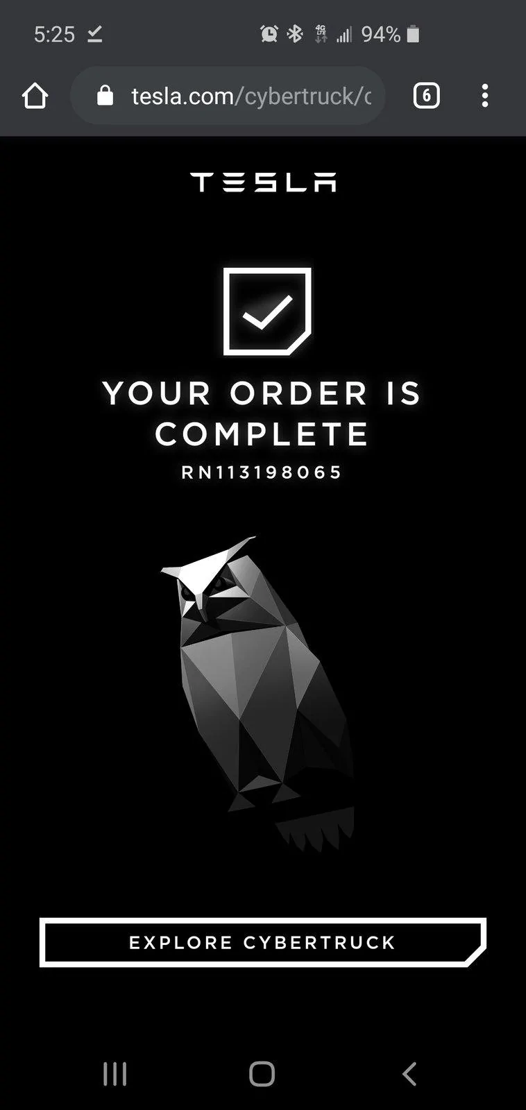 Tesla Cybertruck Post your Cybertruck preorder reservation number! Screenshot_20191228-172500_Chrom
