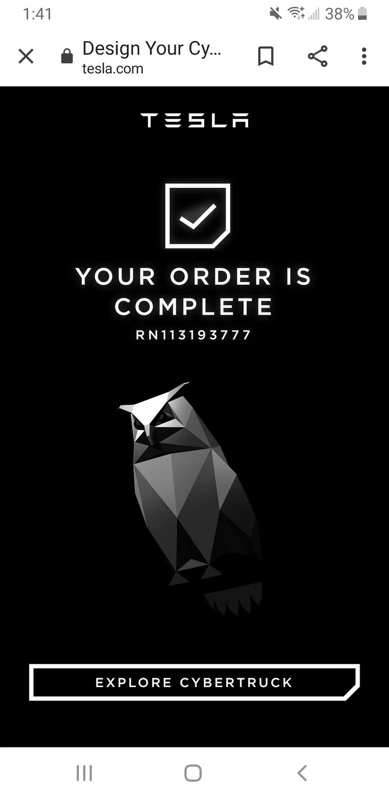 Tesla Cybertruck Post your Cybertruck preorder reservation number! Screenshot_20191227-134106_Chrom