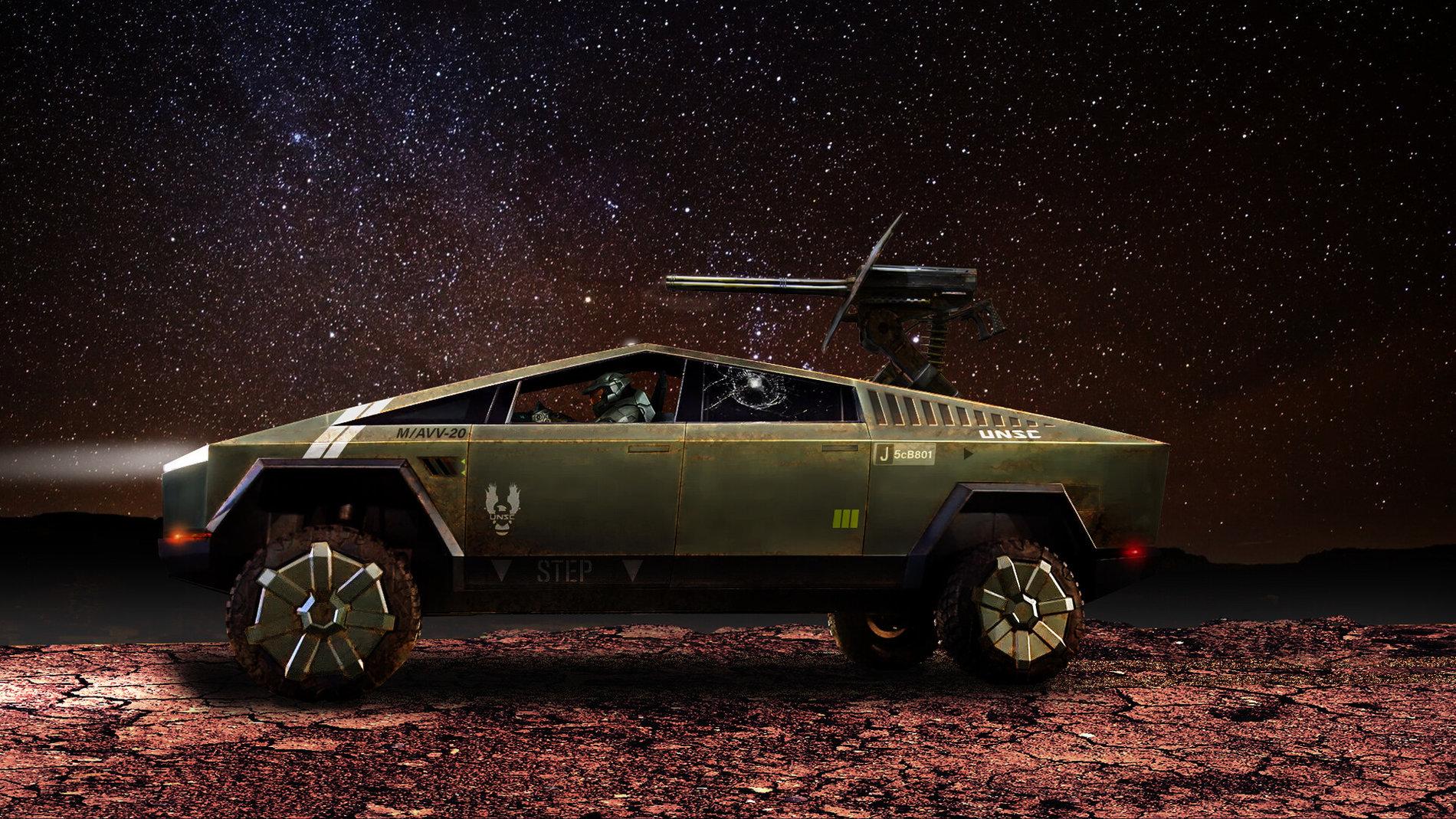 Tesla Cybertruck Tesla Warthog 7EF0BDC6-85CE-4FF5-A496-8D81CF7B9897