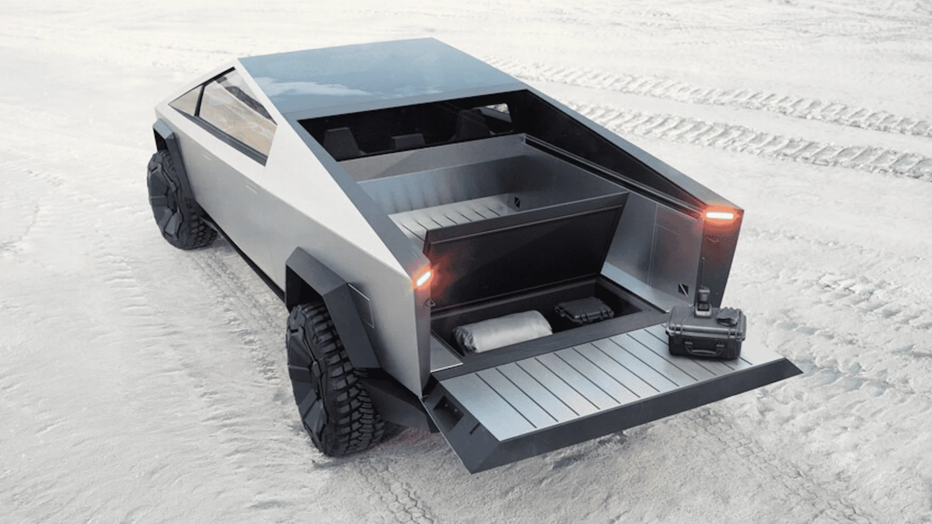 Tesla Cybertruck Tail gate without support cables? 1579821054461