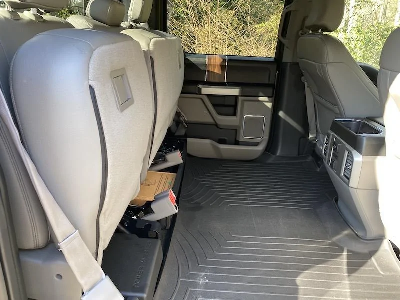 Tesla Cybertruck Folding Rear Seat Latch Spotted in Cybertruck? IMG_9196