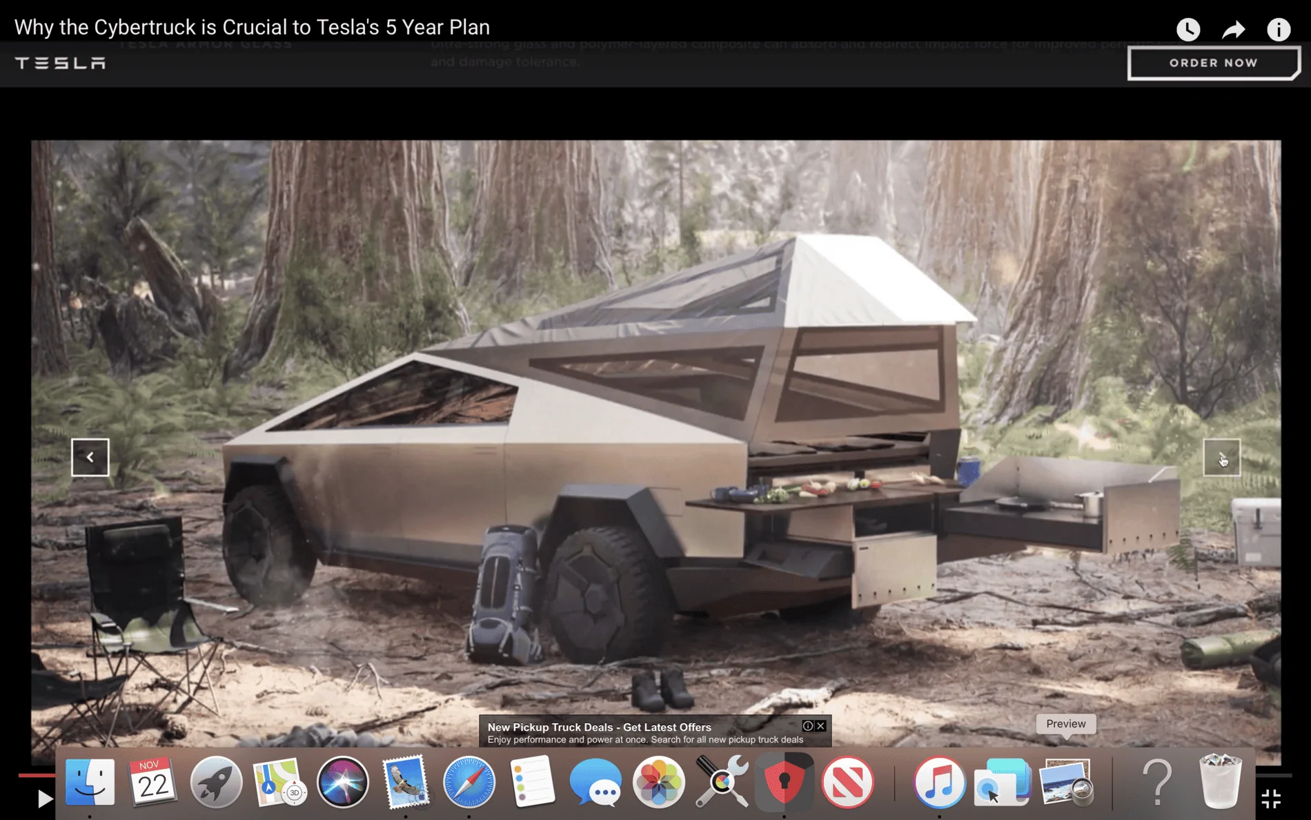 Tesla Cybertruck Rooftop Tent Screen Shot 2019-11-22 at 1.01.33 PM