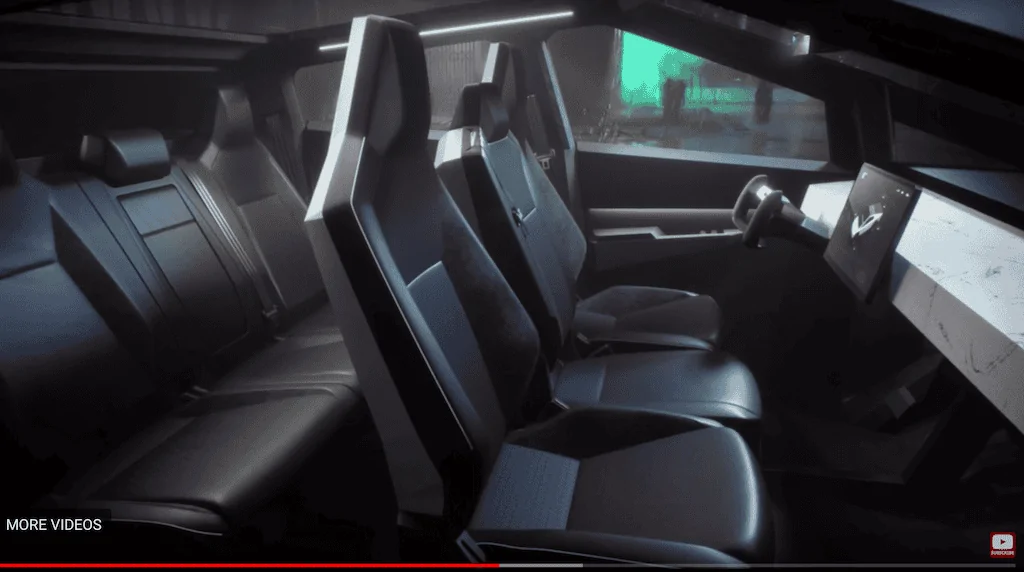 Tesla Cybertruck More looks at inside of the Tesla Cybertruck Screen Shot 2019-12-15 at 8.08.09 AM