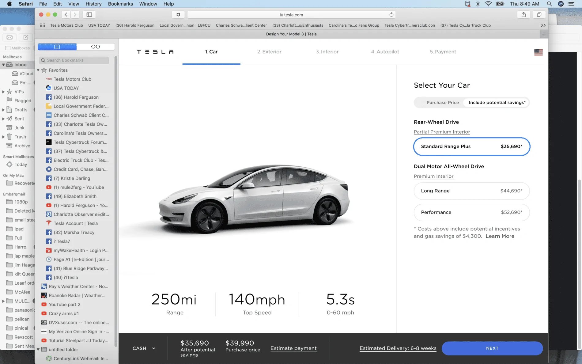 Tesla Cybertruck Cybertruck vs Model 3 Screen Shot 2020-01-30 at 8.49.24 AM