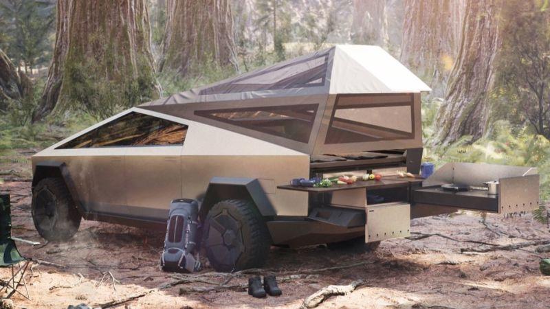 Tesla Cybertruck Cybertruck Tent revealed Tesla Cybertruck Tent