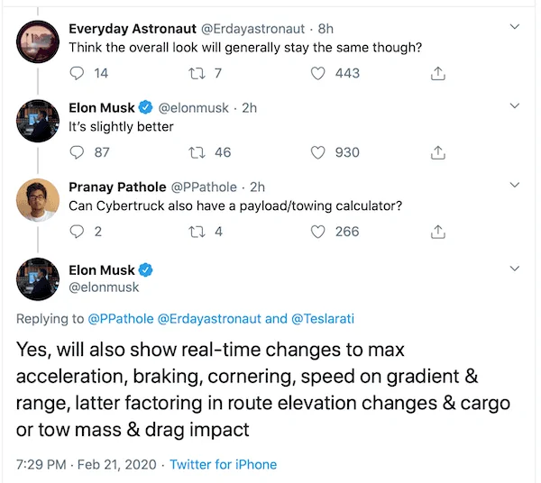 Tesla Cybertruck Musk: Production Cybertruck Will Look Better Than Concept and Feature Advanced Towing Software Tesla Cybertruck Towing Technology