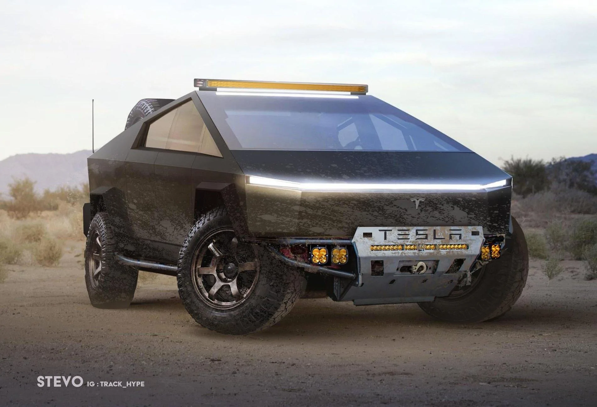 Tesla Cybertruck Cybertruck renderings and creations Tesla Cybertruck Winch Off Roader
