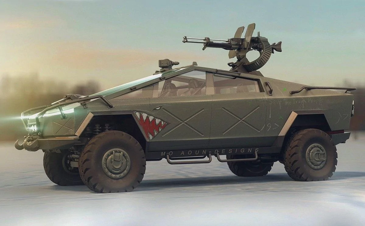 Tesla Cybertruck Cybertruck renderings and creations Military Cybertruck