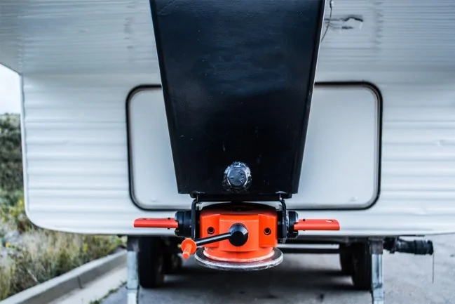 Tesla Cybertruck Introducing the Patented Cyber Hitch, full motion 5th Wheel Hitch for the Cybertruck 248-Front-Vi