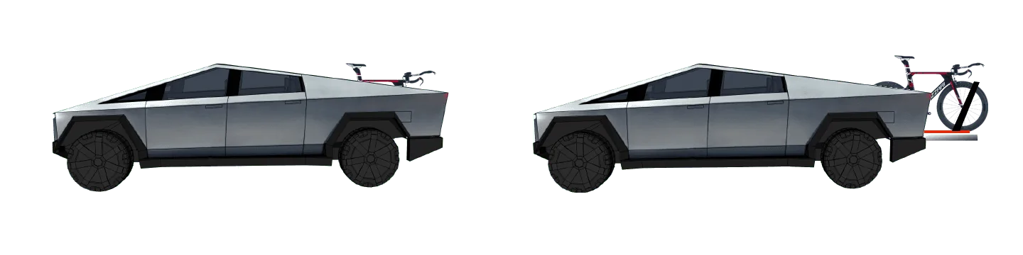 Tesla Cybertruck Introducing the Patented Cyber Hitch, full motion 5th Wheel Hitch for the Cybertruck Acc Bilke Rack