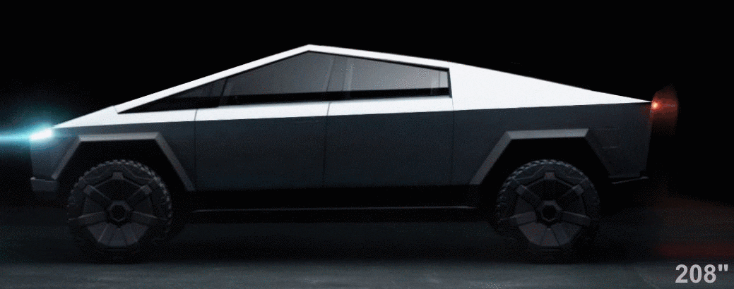 Tesla Cybertruck Production Cybertruck Size Reduced By 3% With a More Level Center Line and Lower Window Sills [Update: Interior Reduced 1.5%] cybertruck-lengths