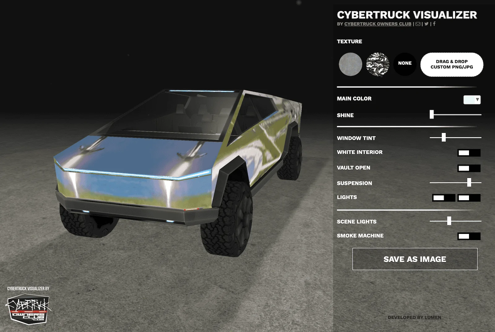 Tesla Cybertruck Build Your Cybertruck With Our 3D Configurator Visualization Tool 🎨 📐 Falcon9 Cybertruck
