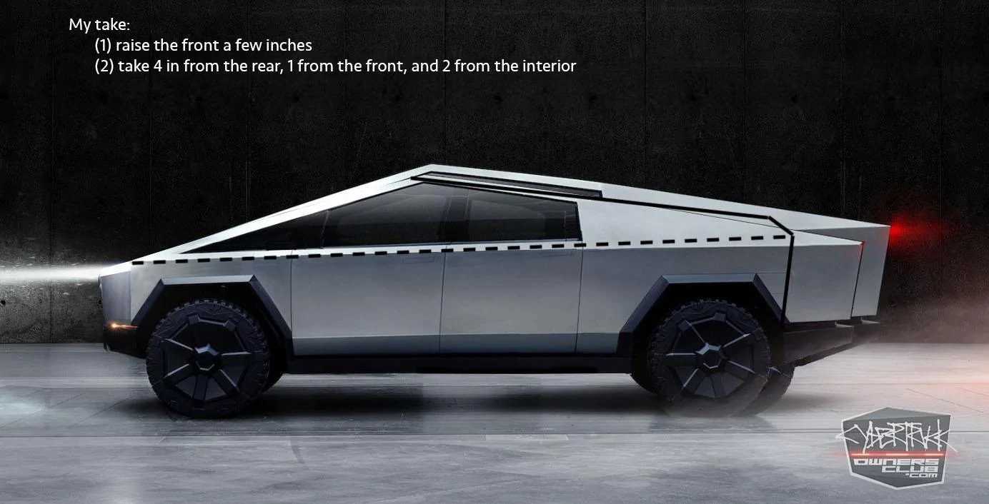 Tesla Cybertruck My design update render (size reduction & leveling) Smaller Tesla Cybertruck Previ