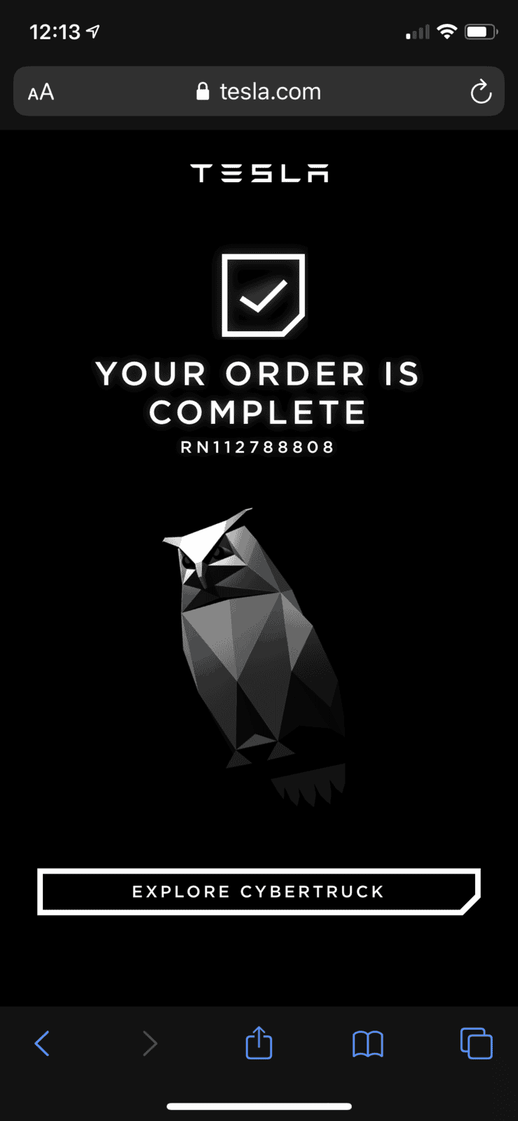 Tesla Cybertruck Post your Cybertruck preorder reservation number! 3DC6D64E-E6CF-45B7-B6C2-2389D2B0B6DB