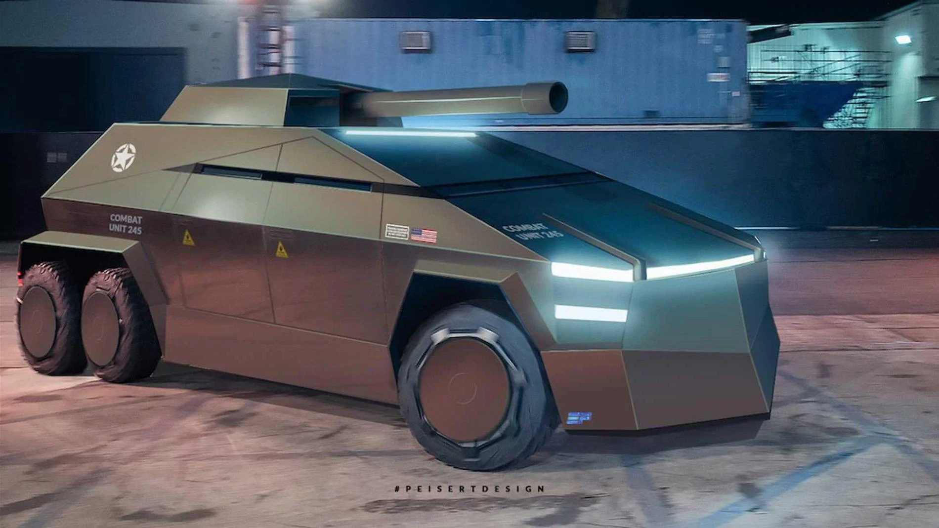 Tesla Cybertruck Cybertruck as a Military, Combat, Tactical Vehicle - Video Analysis and Renderings tactical-tesla-cybertruck-jpg.286