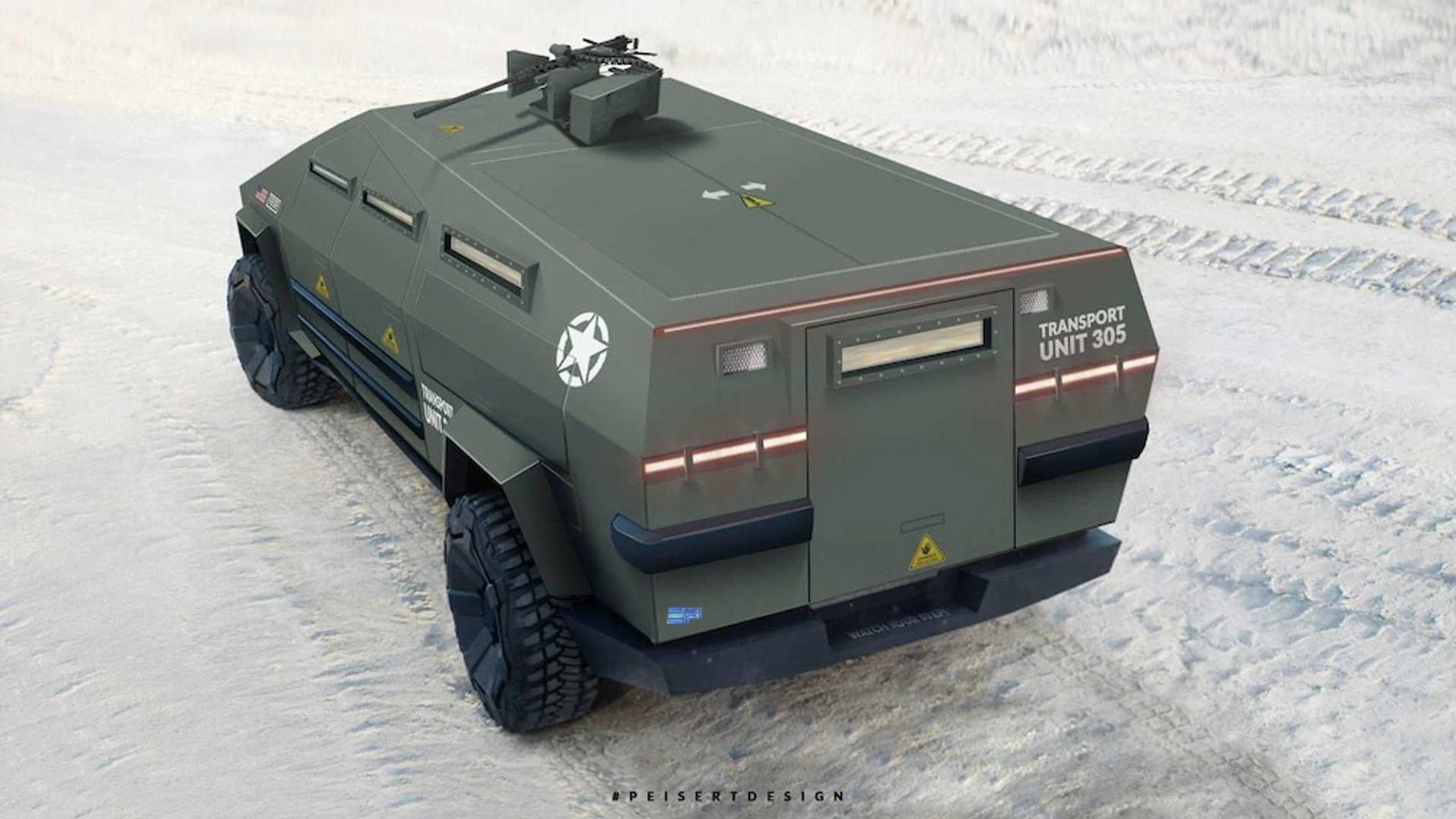 Tesla Cybertruck Cybertruck as a Military, Combat, Tactical Vehicle - Video Analysis and Renderings tactical-tesla-cybertruck-3-jpg.289