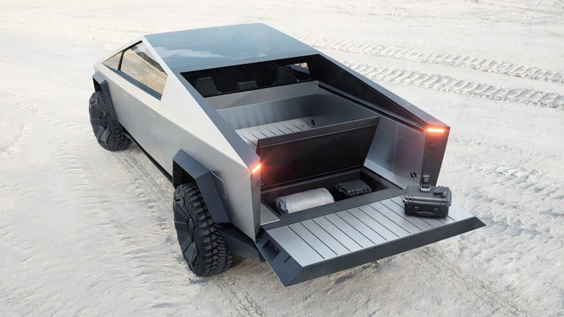 Tesla Cybertruck Tailgate weight capacity tesla-cybertruck-vault-storage-compartment