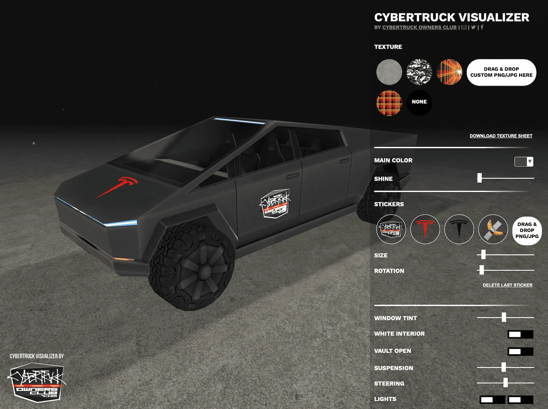 Tesla Cybertruck Build Your Cybertruck With Our 3D Configurator Visualization Tool 🎨 📐 Screen Shot 2020-05-18 at 10.10.46 AM