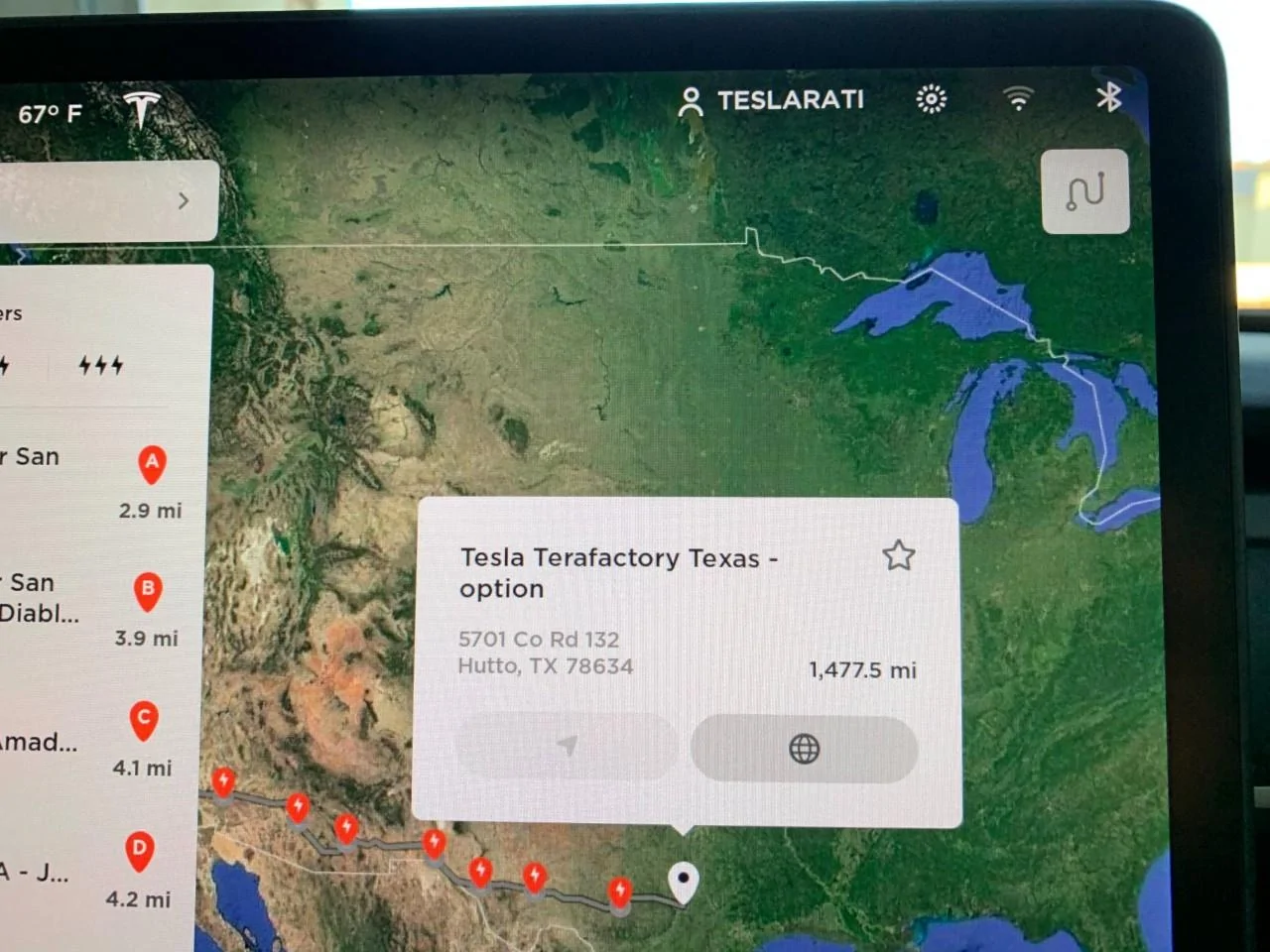 Tesla Cybertruck What The Possible Texas Cybertruck Terafactory Looks Like Right Now ry-texas-in-car-navigation-appearing-hutto-texas-1