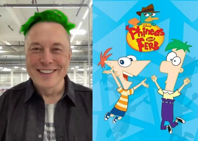 Tesla Cybertruck elon musk phineas and ferb ferbcom