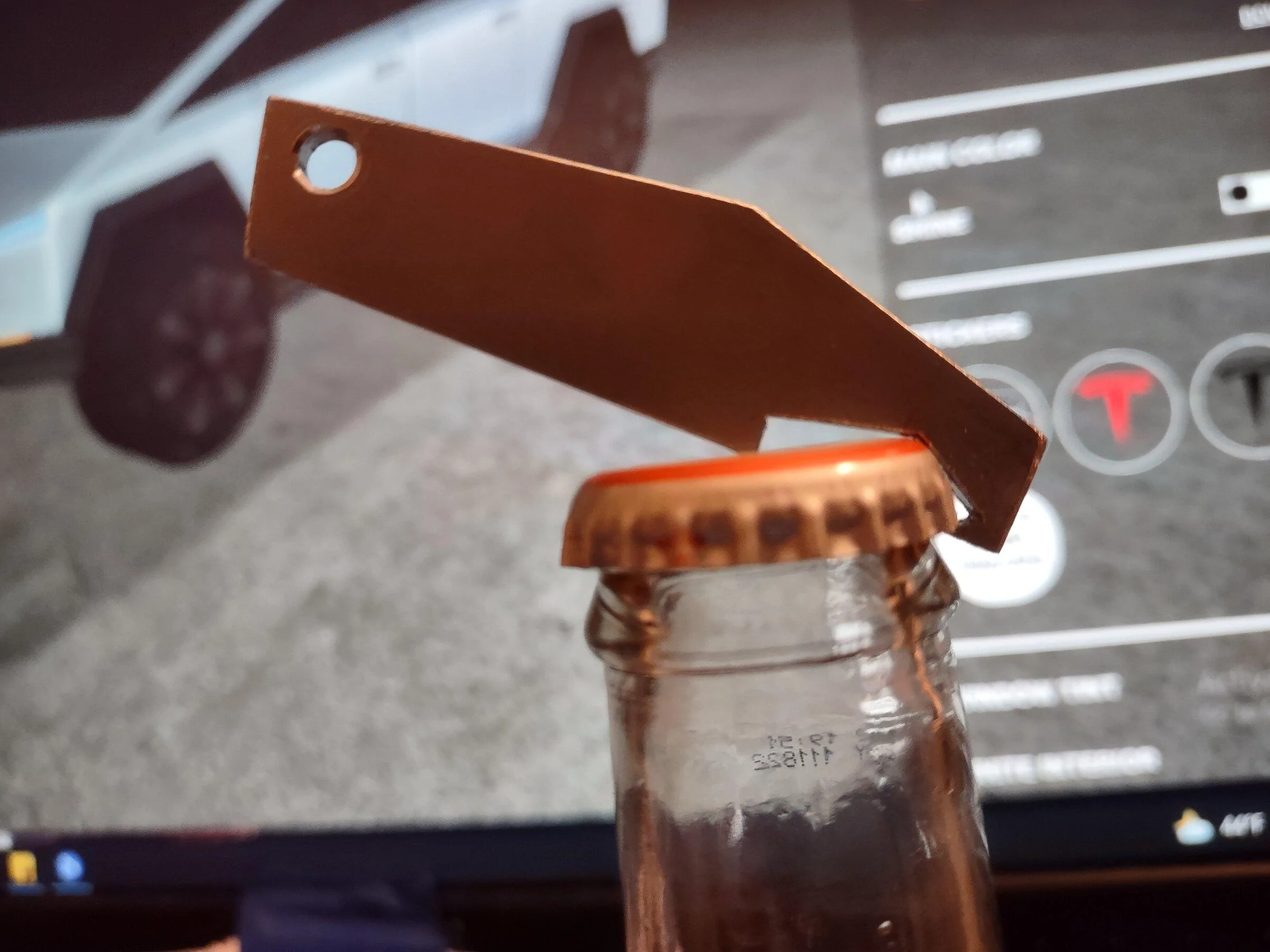 Tesla Cybertruck 3mm Cybertruck bottle opener IMG_20211214_180854261